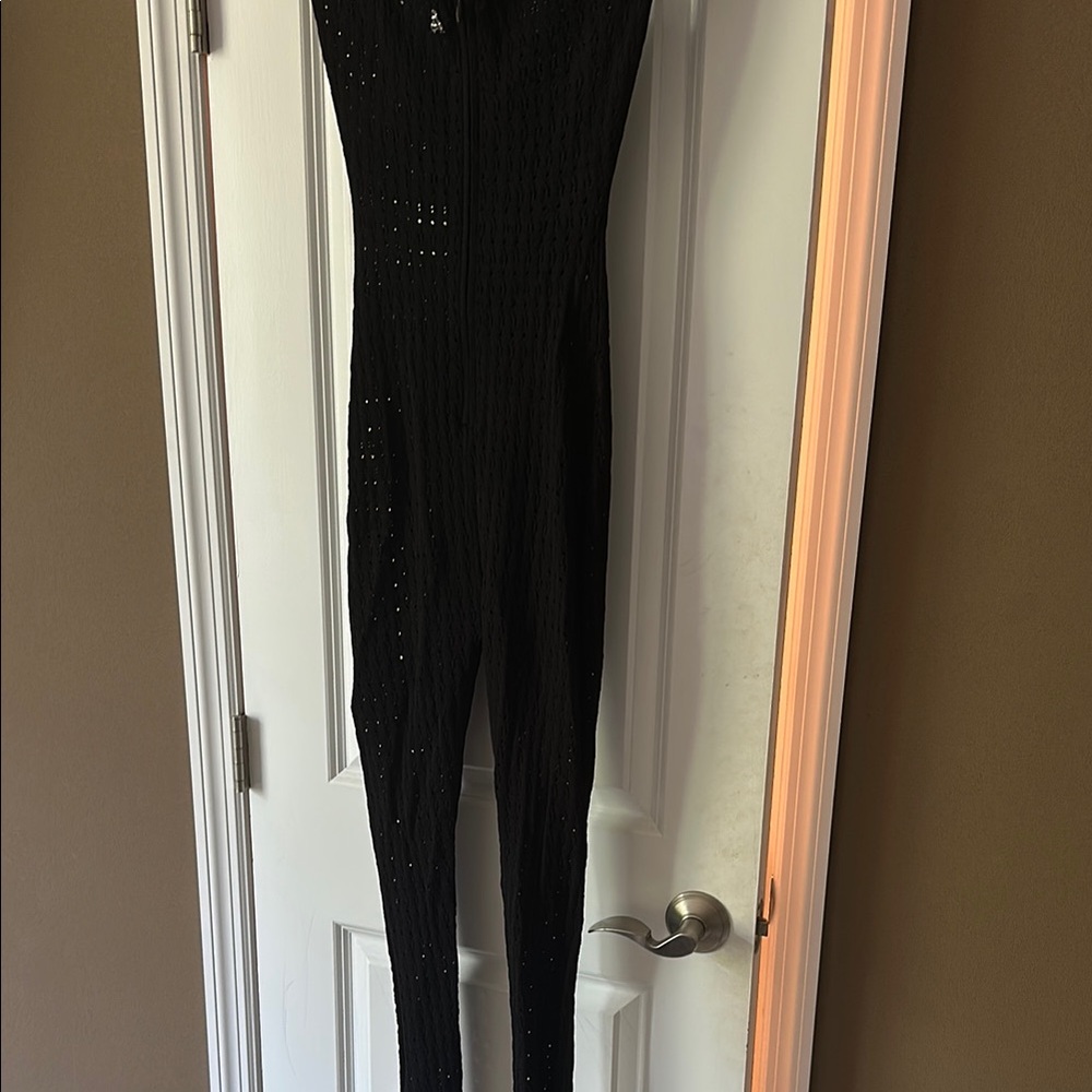 NWOT Maniere De Voir Black Knit Jumpsuit - Picture 10 of 13